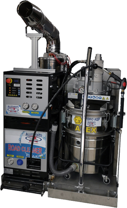 ROAD CLEANER RC-H2C - Ölspurbeseitigung - Hochdruckreiniger mit Wassererhitzer und Vakuumsauger